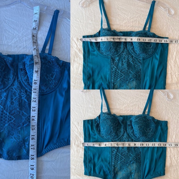 NWT Sincerely Jules Teal Lace Bustier Corset Top S/M - Picture 12 of 13